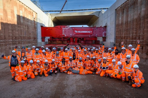 HS2 celebrates UK’s heaviest bridge drive near Lichfield