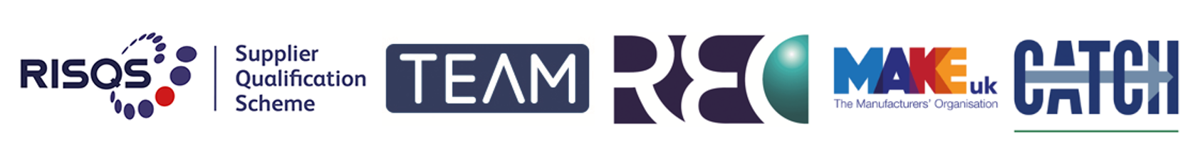 Industry partner logos; RISQS, TEAM, REC, Make UK, CATCH