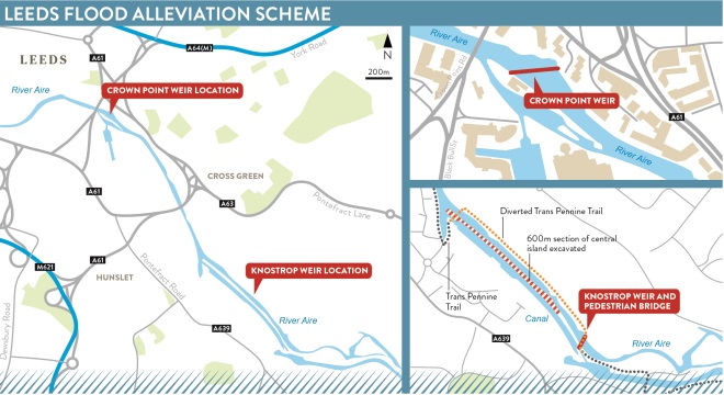 Leeds flood alleviation scheme map