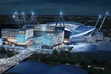 Manchester City stadium expansion design mock up